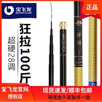 Bao Fei Longbao sturgeon fishing rod platform fishing rod carbon ultra-light super-hard black pit competitive rod fishing rod