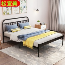 Wrought iron bed Double bed 1 5 meters iron bed Double bed 1 8 meters Nordic iron frame bed Simple modern adult thickening