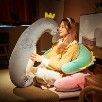 Cartoon Animal Bent-shaped Pillow Girl sleeping clip leg leaning against pillow Bedroom bed Plush Strip Pillow Boys Back Cushion