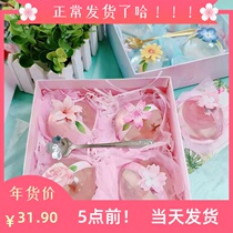 Japanese cherry blossom rose jelly water letter Xuan cake 4 gift box for girlfriend birthday gift high value snacks