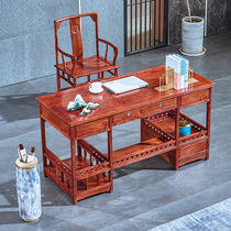 Mahogany computer table Rosewood hedgehog red sandalwood desktop computer desk desk desk all solid wood Chinese desk desk