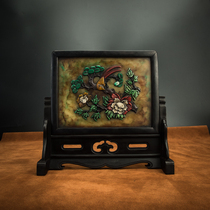 The Qing Dynasty High-gauge system of colorful and old-ware inlaid with a beautiful old table and a beautiful old table screen for the ancient play miscellaneous collection