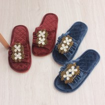 Clearance Specials ~ American fabric indoor lovers floor slippers home spring comfortable soft ox non-slip