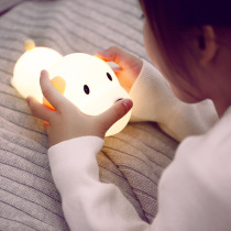  USB charging cartoon barking dog night light led silicone touch timing cute night light to send girlfriend gift gift