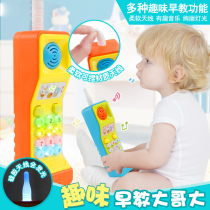 Puzzle Early Education Enlightenment Big Cellular Music Mobile Phone Toy With Seven Colorful Lights Pinable Silicone antenna