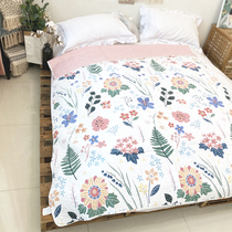 Malaysian single-treatment twill cotton quilted bed cover machine washable quilt quilted bed sheet cartoon mattress
