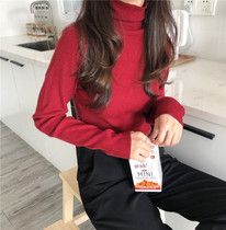 Knitted women 2020 autumn and winter New slim slim pullover turtleneck sweater women long sleeve base shirt top