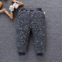 0-1-2-3-4 years old male and female baby cotton pants thickened winter childrens childrens Western style single pants padded thick