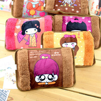 Cartoon printing flannel charging winter warm hot water bag double hand in classic warm Palace bag warm hand treasure custom explosion proof