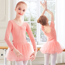 Dance clothes for children women autumn and winter long sleeves dance dress girls dance Dress Body practice clothes Chinese dance skirt