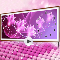 5D clock crystal diamond painting stickers full of diamond living room bedroom spot sticking diamond cross stitch new simple modern wall clock