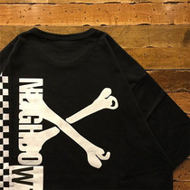 YISHU Ricang WTAPS x NBHD RIPPER SS TEE Bone stitching Short-sleeved T-shirt 20SS