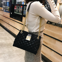 Flagship leather women's bag 2021 new Joker foreign style advanced bag autumn and winter chain bag large capacity shoulder bag