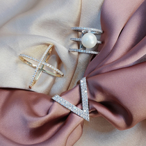 Fashion simple letter scarf buckle Professional scarf buckle Accessories decorative scarf ring