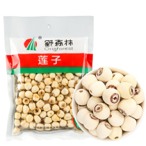 Wild forest lotus seeds Hunan specialty Xiangtan dry goods coreless white lotus seeds farm-produced coreless Xianglian 100g
