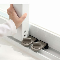 Door and window lock baby child sliding door window lock child safety lock anti-wind anti-theft lock buckle push window stopper