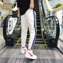 Sweatpants mens autumn and winter models with loose feet and fat plus size casual pants mens Korean version of the trend fat man