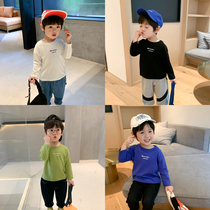 Cute for cute children 100 hitch long sleeve T-shirt boy round collar bottom shirt autumn new baby blouse