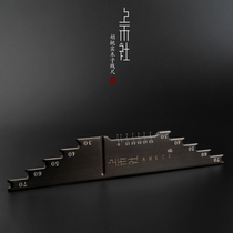 Shanghezi wire ruler with hook pitch ruler Wire plate measuring ruler Winding board Walnut wood 70 80 100 cm