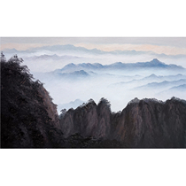 (Yi Zhe sails)Tong Delu Distant MountainOil on canvas Living room decoration painting