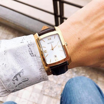 Bulova Watch Mens Watch Square Dial Calendar Belt Quartz Mens Watch 97B162