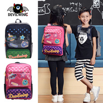 Korean Devilwing childrens schoolbags backpack boys schoolbags girls 1-3 first grade burden reduction Ridge protection