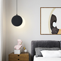 Nordic new moon chandelier tennis red designer modern minimalist restaurant creative long line LED decoration bedroom bedside headlights