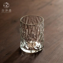 Haneda Japanese hammer pattern water cup Heat-resistant glass teacup Green tea cup Creative cup Household drink fruit juice drink