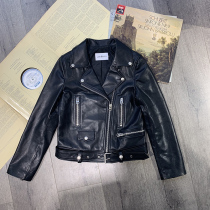 Strong texture Rock Wind head layer cowhide leather leather leather jacket motorcycle jacket women coat 2021 New Spring