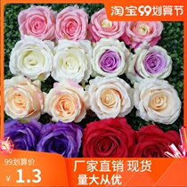 Wedding flower arrangement big silk cloth rose flower head diy fake flower background Flower Wall Arch Road lead rose flower head