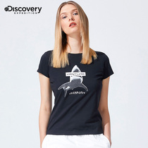 Discovery outdoor spring and summer new ladies short sleeve trend ins Joker leisure moisture wicking cotton polyester T-shirt