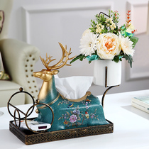 Nordic ins living room household tissue box Creative dining table multi-function paper box Light luxury style coffee table storage box