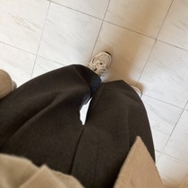 Place of the spot = Joo Korea South Korean designer custom made with double pleat width Shu 100 lap gush casual Western pants D