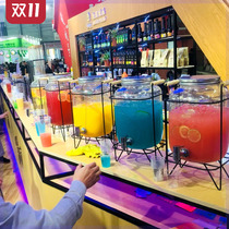 8L fruit cup beverage shop beer portable fruit juice tripod with faucet