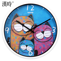 Han clock watch wall clock Bedroom living room simple mute hanging watch fashion creative 12 inch quartz clock HW34