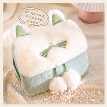 2022 New Explosion - proof hot water bag charging warm hand baby female plush cute warm water bag electric heat baby