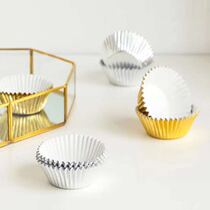 Gold silver tinfoil tray Aluminum foil snow paper cup Chiffon cake 1000 Mei Niang bottom tray Muffin cupcake