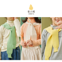 Pear Xiaoxi Childrens New Korean Knitted Outside with Solid Color Shawl Net Red Baby Fake Collars Strap Tide