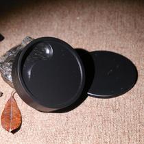 She inkstone Tai Chi inkstone water-shaped stone round inkstone and square with cover boutique She inkstone round dragon tail Inkstone old pit Golden Star gold halo