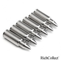 Silver Bullet Grenade Bomb Square Food Grade 304 Stainless Steel Whiskey Does not Melt Ice Silver Bullet