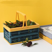 Buy vegetable basket Picnic Basket supermarket snacks shopping basket folding basket portable household plastic basket plastic