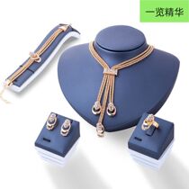 Fashion bridal necklace and earring set with crystal jewelry