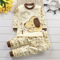 A variety of cartoon childrens and women baby comfortable spring and autumn pajamas base shirt long sleeve T-shirt two-piece set
