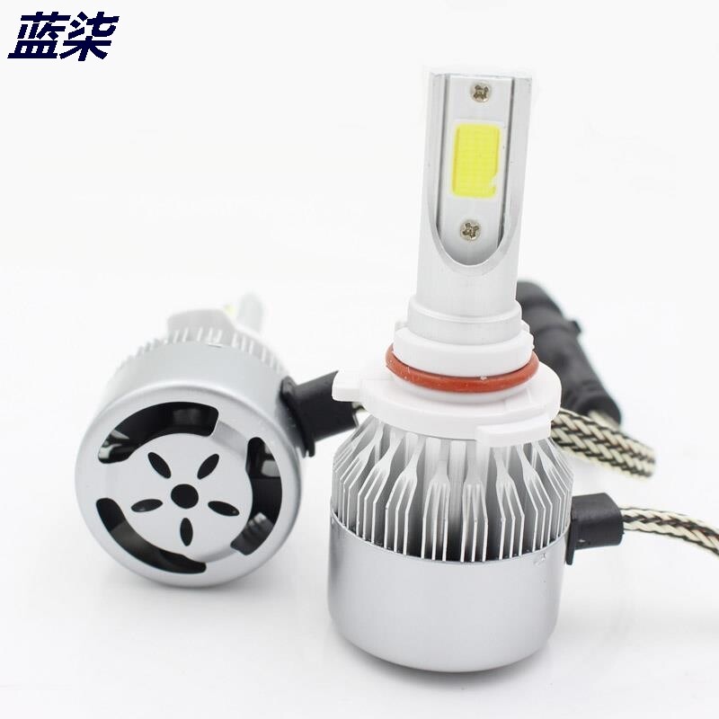 Super bright car tri-color LED headlights laser h7 near-light h4 trolley bicolor light bulb h1 intense light 4300k
