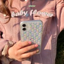 (Order) musemood Korea baby flower (clear) Apple phone case all bag