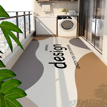 Open air balcony ground mat waterproof sunscreen room full of anti-slip can cut cushion Nordic light and luxurious thickened rug
