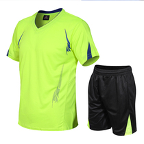 Sports suit mens summer short sleeve T-shirt casual shorts two-piece summer loose cool running fitness mens clothing