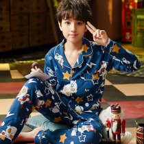Ottman Boy Sleepwear Long Sleeve Spring Autumn Winter Style Pure Cotton Style CUHK Child All-cotton Children Cartoon Kids Suit
