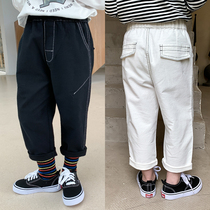 Yuanyuan Family Childrens pants boys autumn casual pants loose Korean version 2020 new children boy trousers foreign gas
