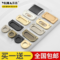 Yijia modern simple cabinet drawer dark handle Wardrobe Wardrobe hidden invisible handle buckle hand flat handle